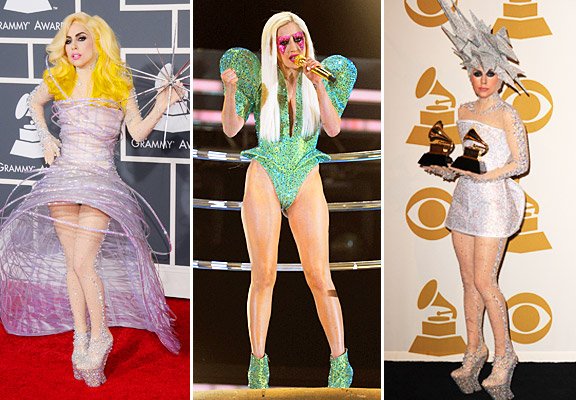 Lady Gaga három öltözéke a 2010-es Grammy átadóról Lady Gaga három öltözéke a 2010-es Grammy átadóról